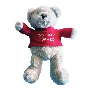 Baby Gund Teddy Bear Plush You Are Loved Red Shirt Brown 12" Soft Stuffed Animal